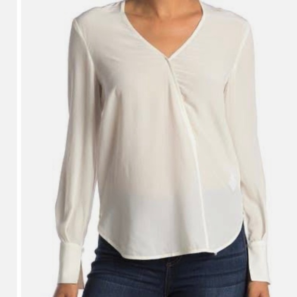 THAKOON Ivory Silk Wrap Blouse - Picture 2 of 8